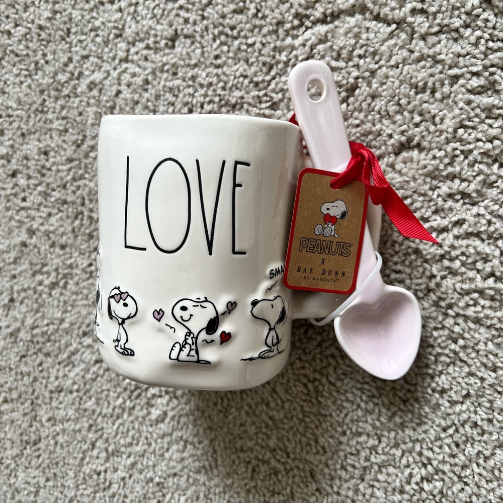 Rae Dunn Love Mug with Spoon
